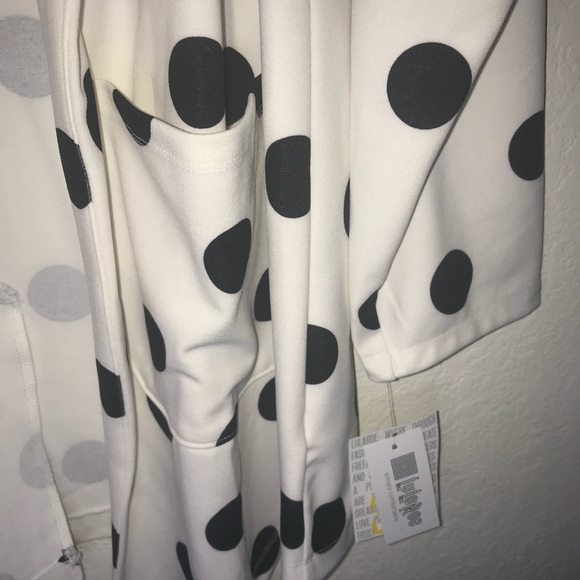 Polka Dots Gwen Blazer LuLaRoe Black & White 3X - Picture 5 of 10